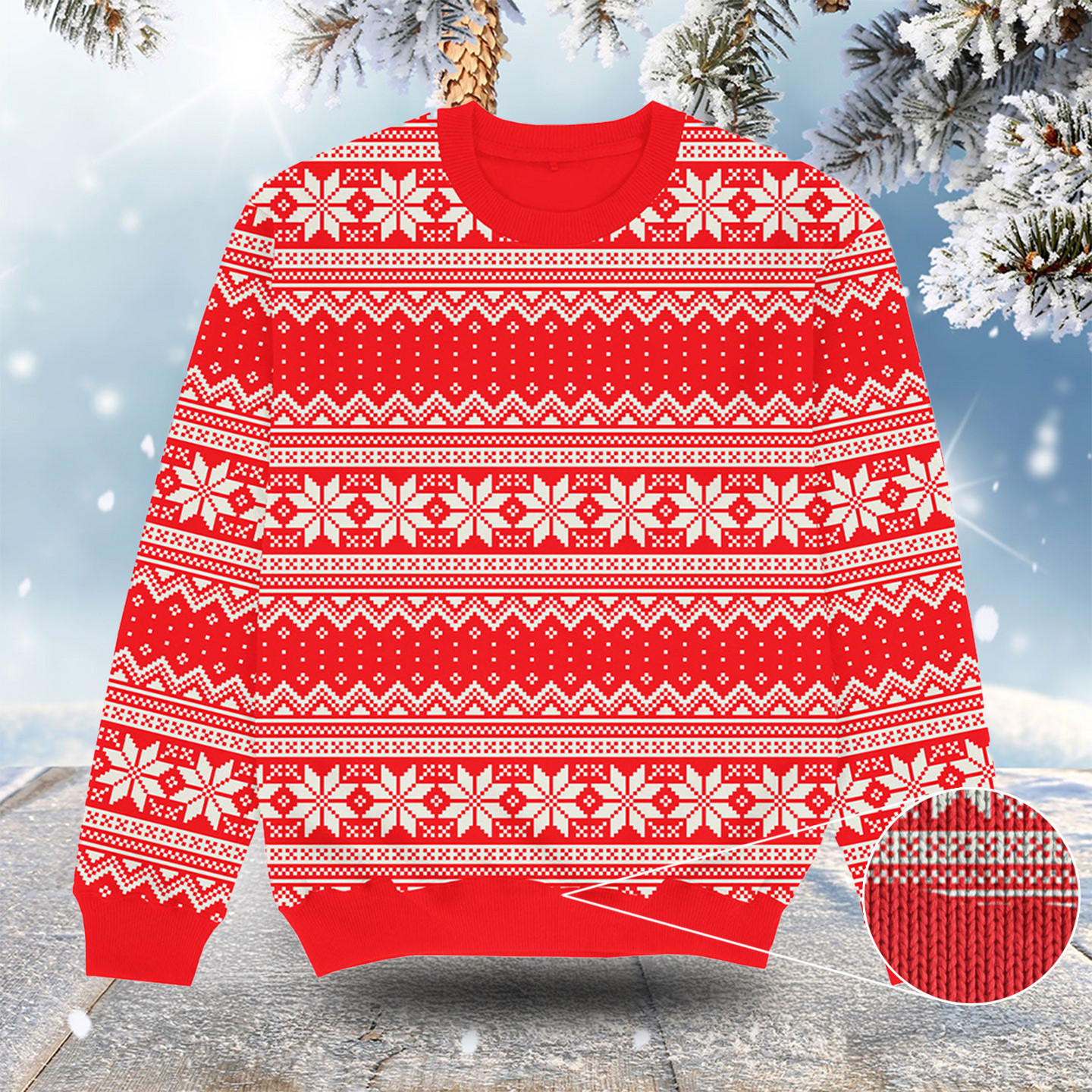 Red Pattern Christmas Ugly Sweater Funny Christmas Clothes Christmas Ideas For Brother In Law