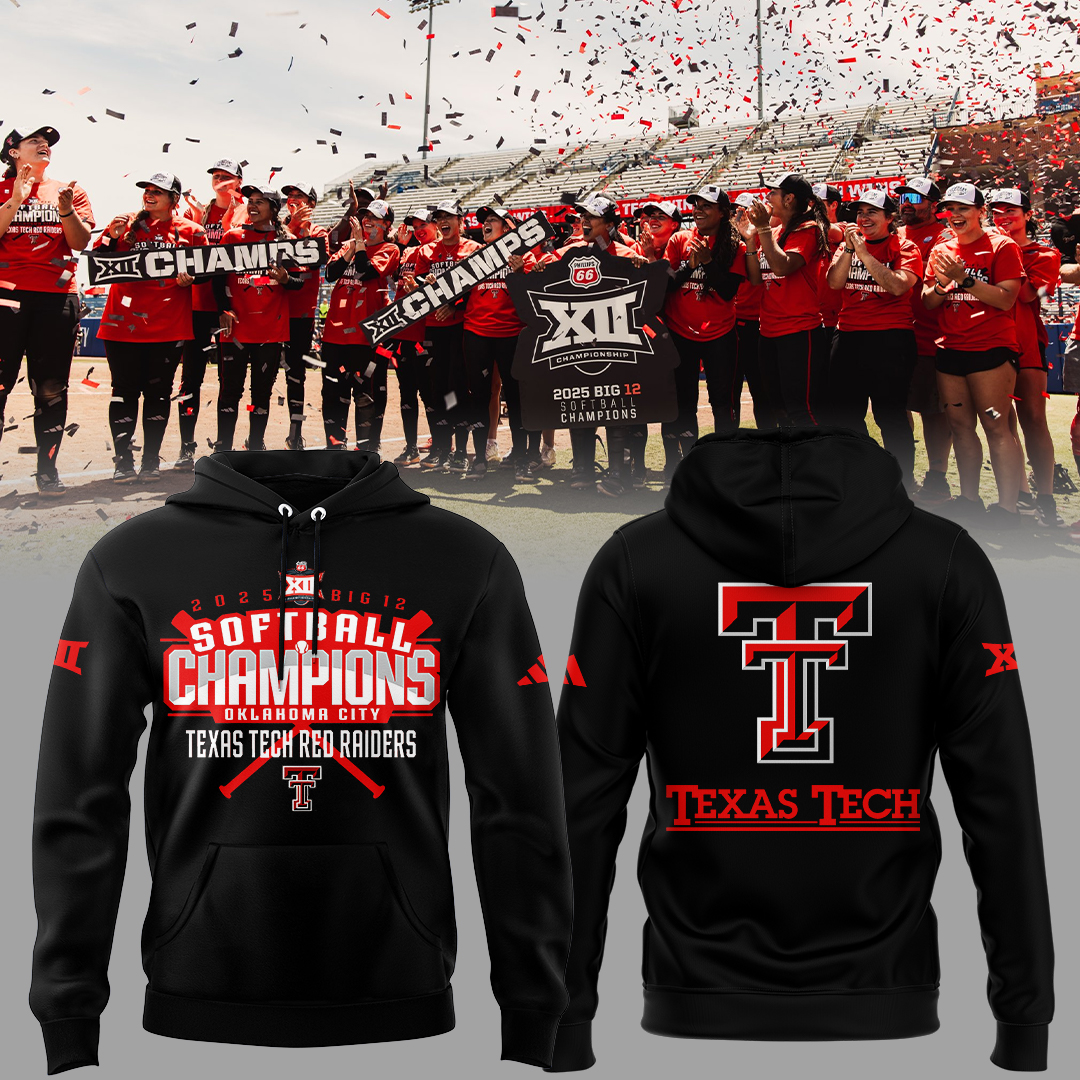 Red Raiders Softball Champion Big12 Hoodie Gift Ideas For Softball Players