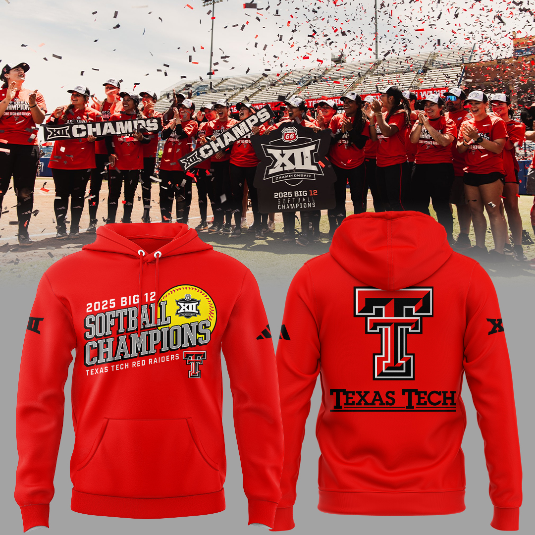 Red Raiders Softball Champion Big12 Hoodie Senior Softball Player Gifts
