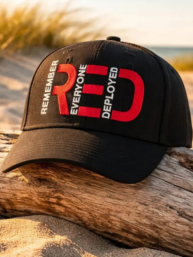 RED Remember Everyone Deployed Baseball Hat Patriotic Military Cap Best Gift For Veteran Families