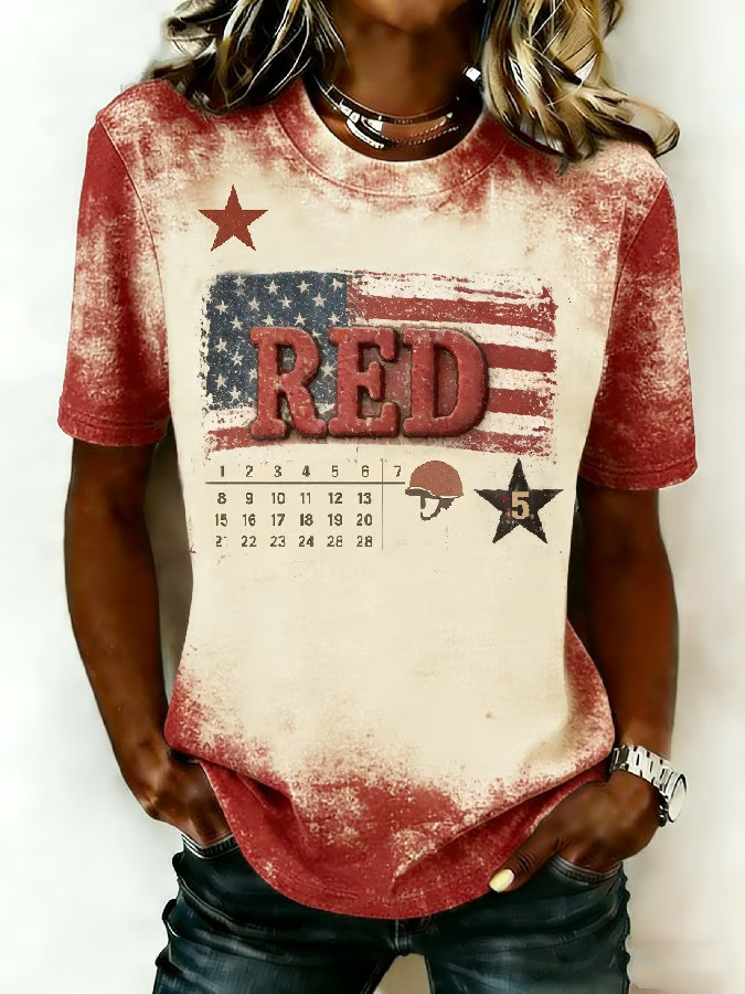 RED Remember Everyone Deployed Tie Dye T-Shirt Military American Flag Shirt Gift For Supporters