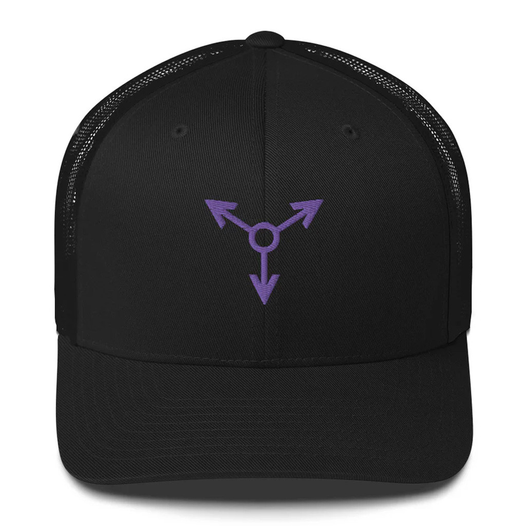 Red Rising Merch Violet Sigil Trucker Hat Embroidered Presents For Father