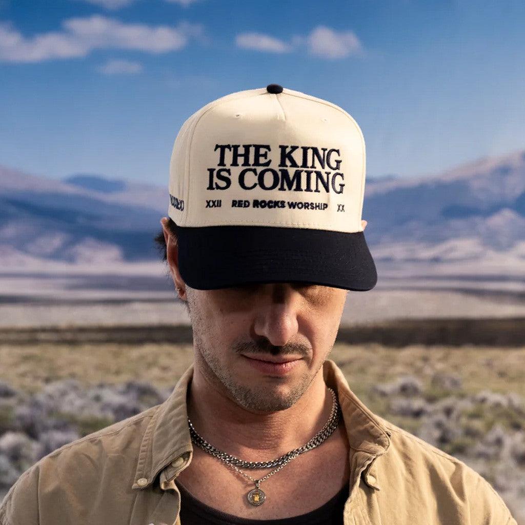 Red Rocks Merch TKIC Hat The King Is Coming Embroidered Hat Gifts For Him Red Rocks Merch TKIC Hat The King Is Coming Embroidered Hat Gifts For Him