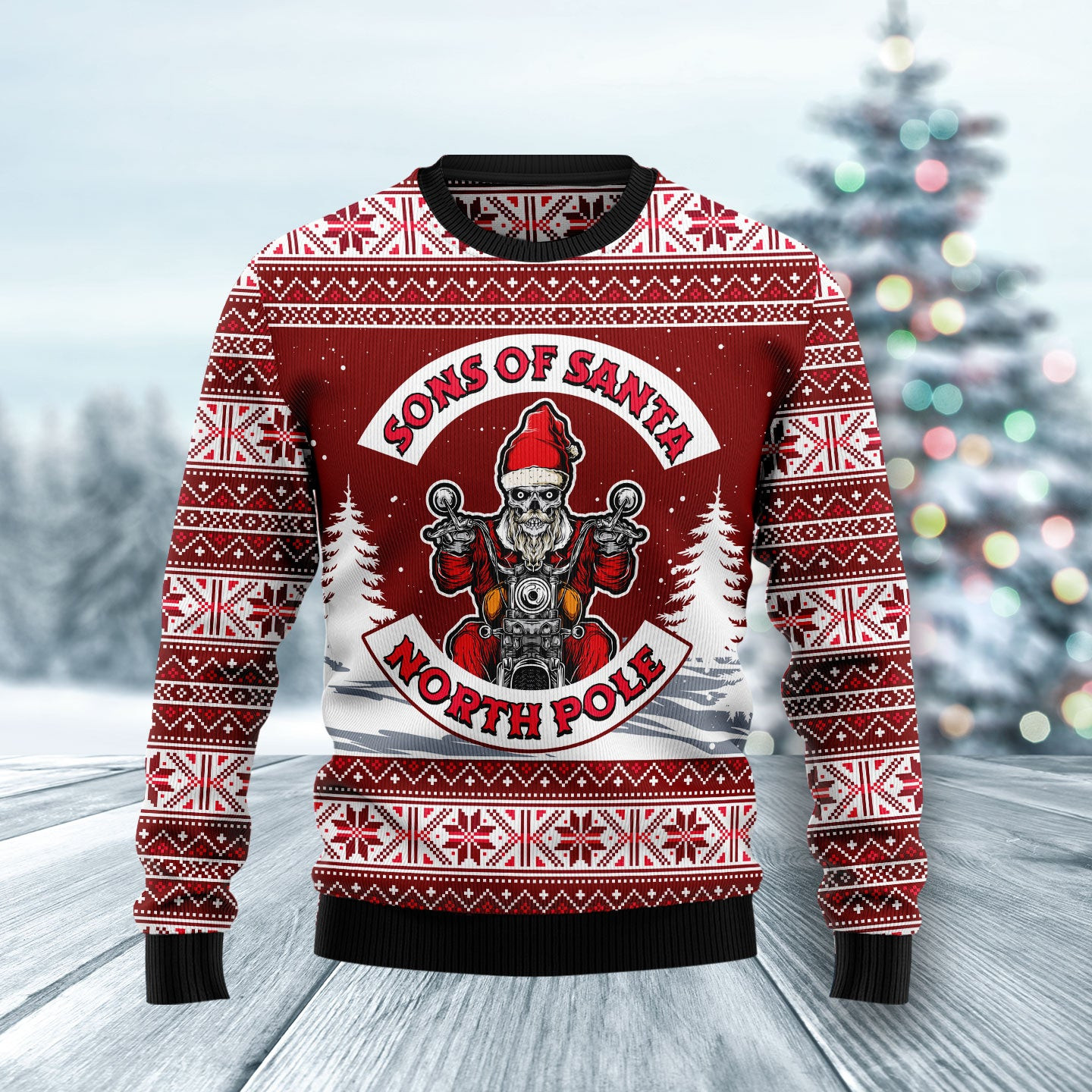 Red Sons of Santa Ugly Christmas Sweater