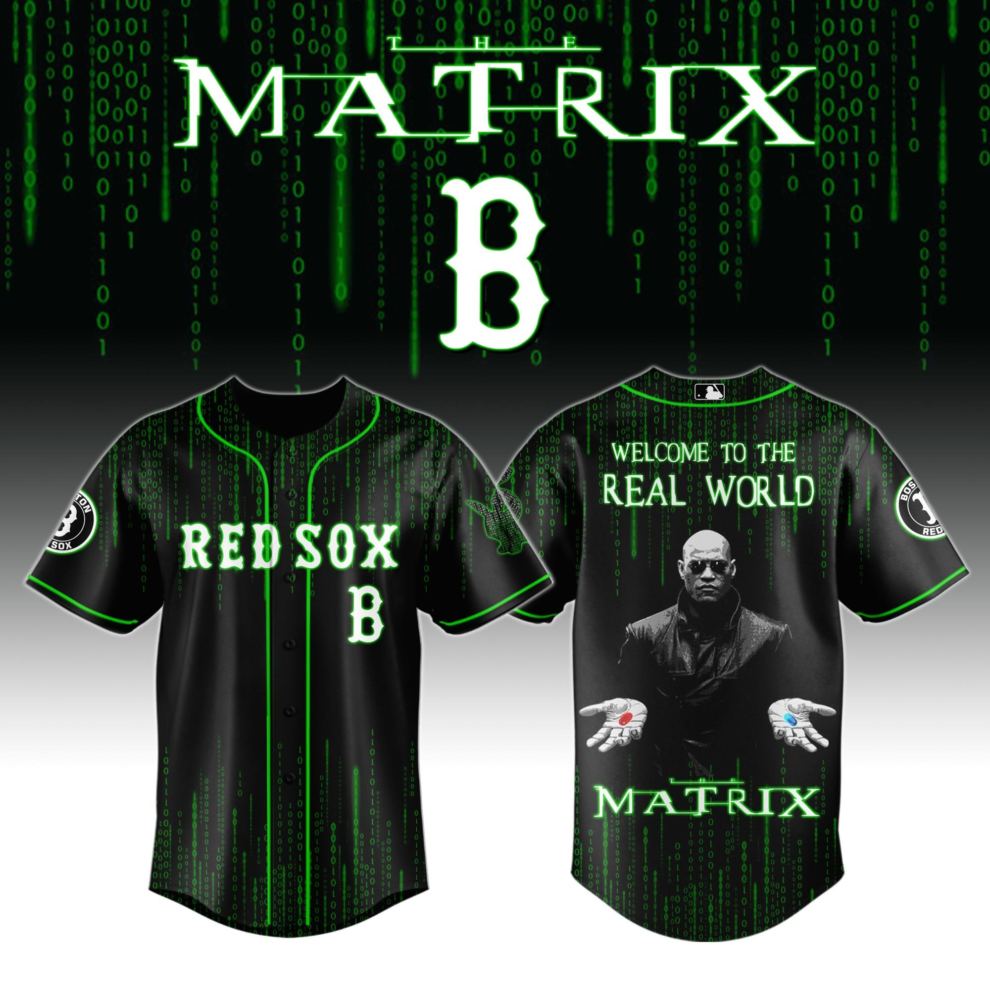 Red Sox x The Matrix Welcome To Real World Jersey Presents For Music Owners
