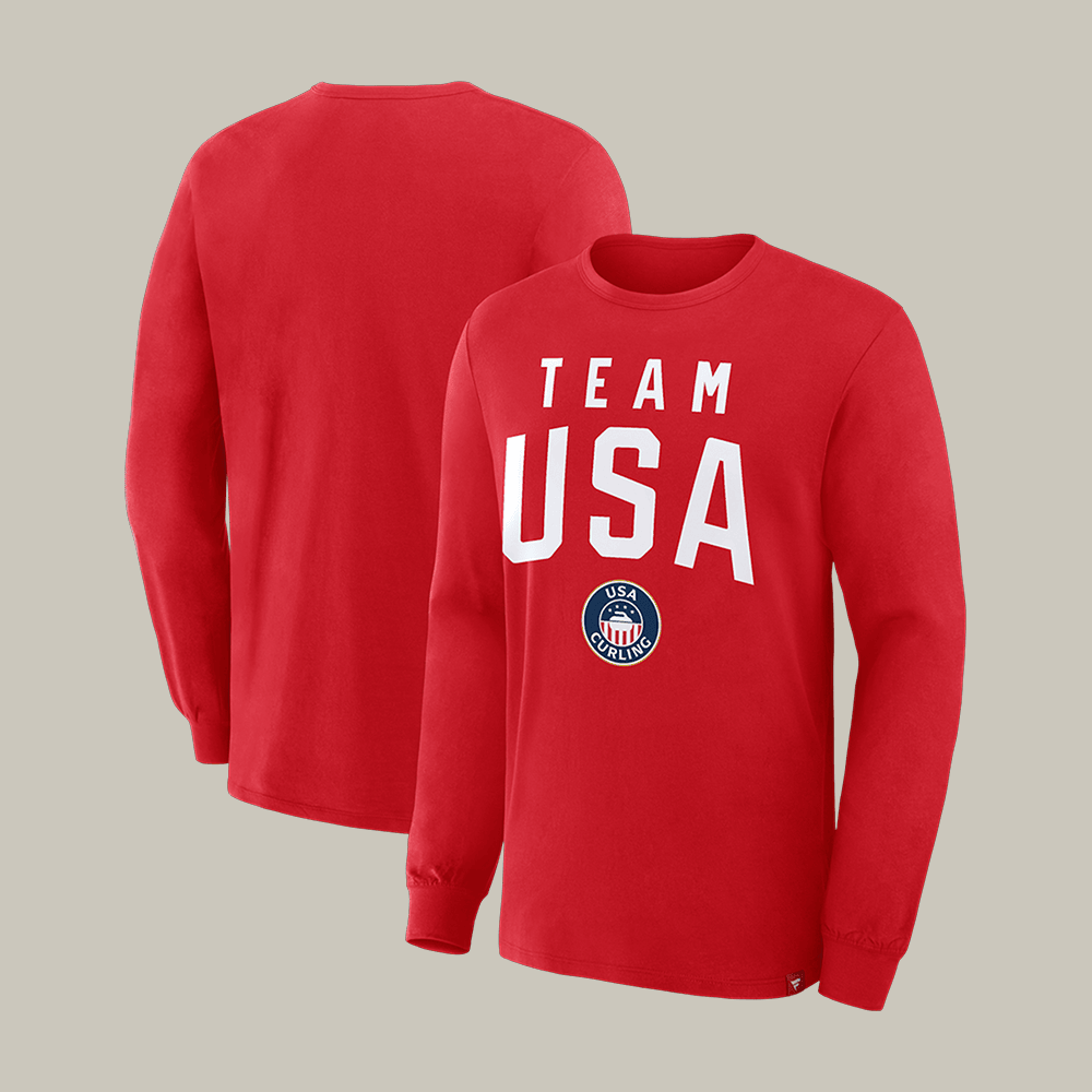 Red Team USA Curling Legacy Long Sleeve Shirt Milano Cortina 2026 Clothing Line Sport Gift