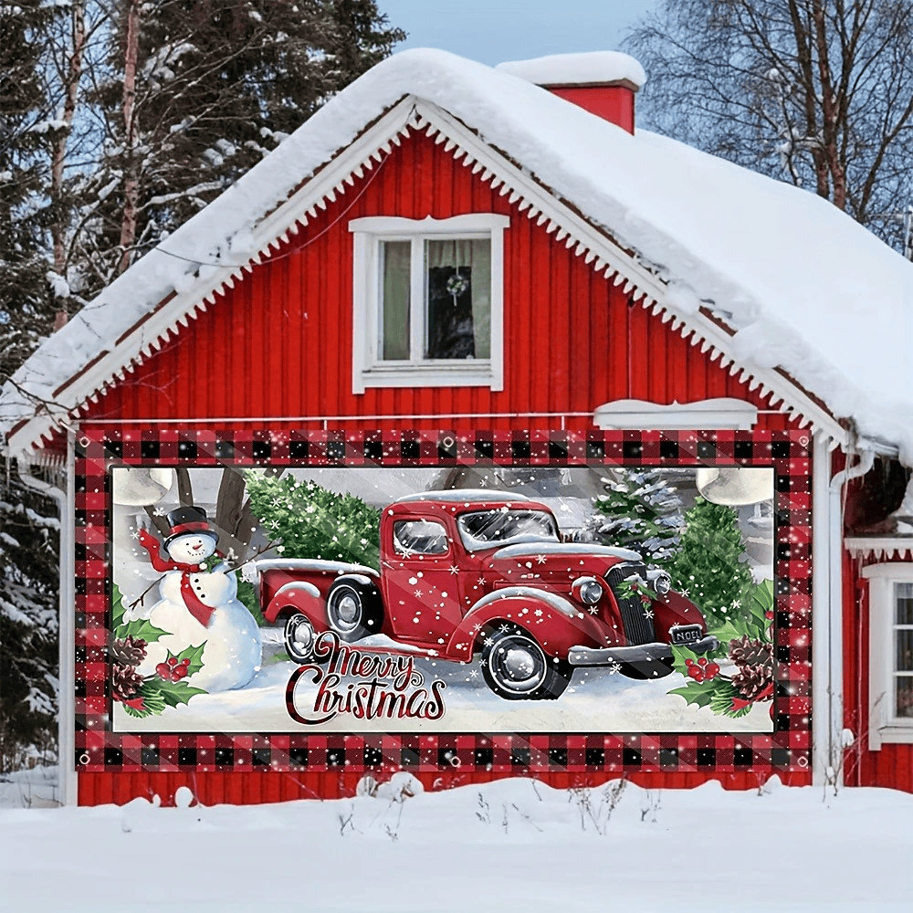 Red Truck Christmas Garage Door Covers Christmas Cover For Garage Door Great Christmas Gifts Grandma