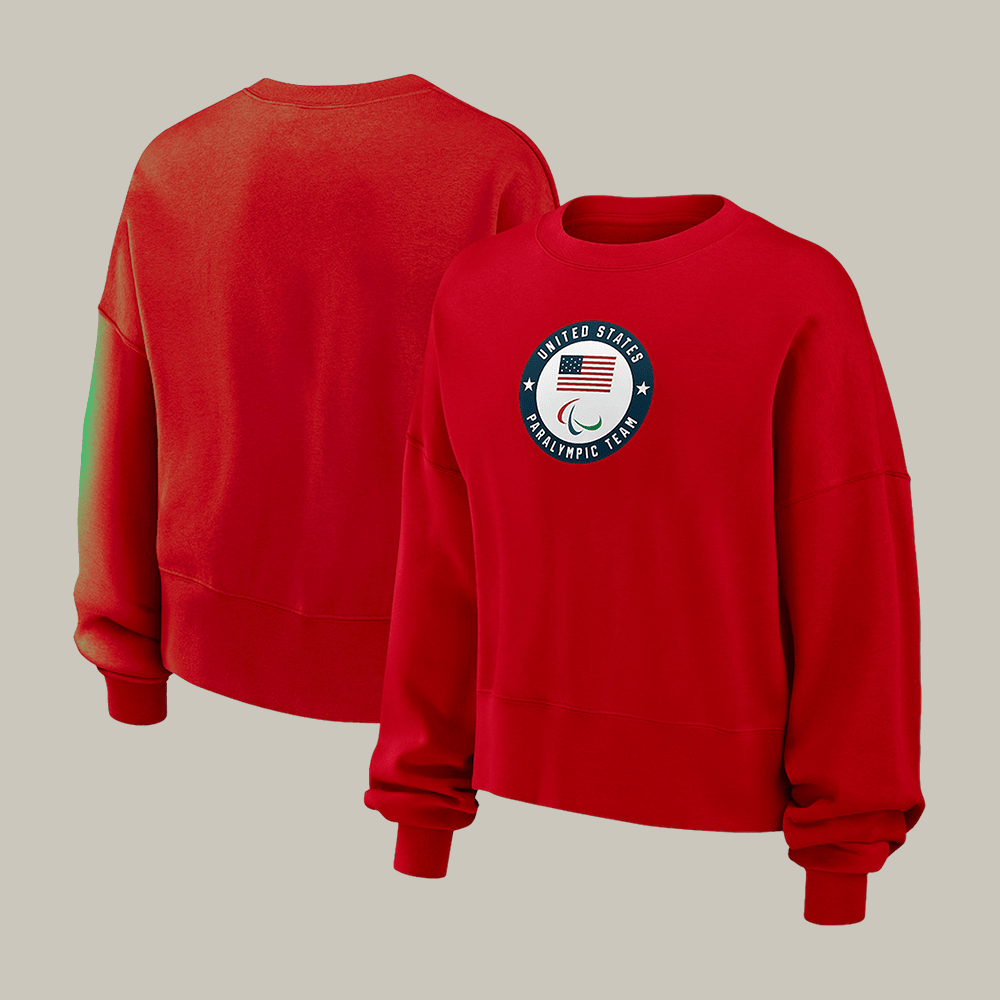 Red US Paralympics Sweatshirt Milano Cortina 2026 Apparel Unique Present For Winter Sport Lover