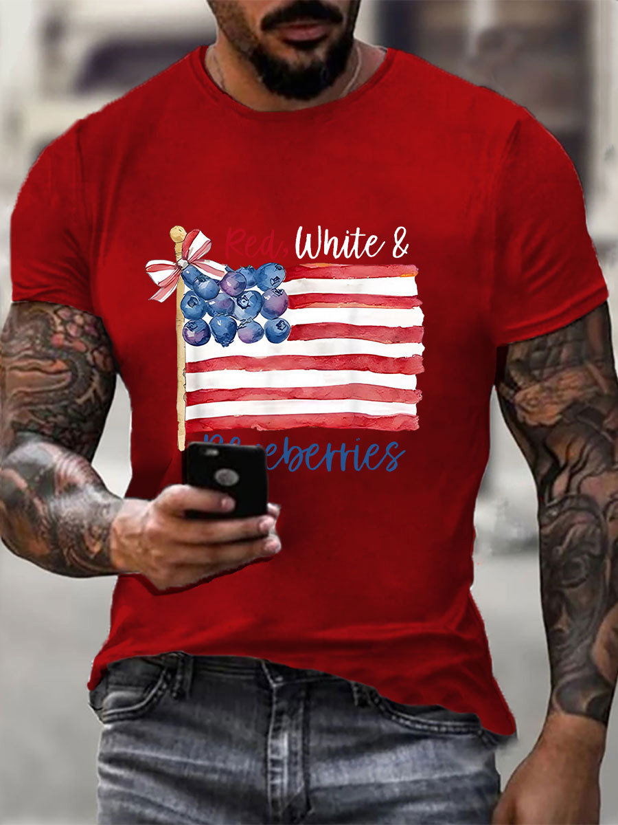 Red White & Blueberries Merch T-Shirt Forever In Our Hearts Stand Strong In Red Tribute Apparel