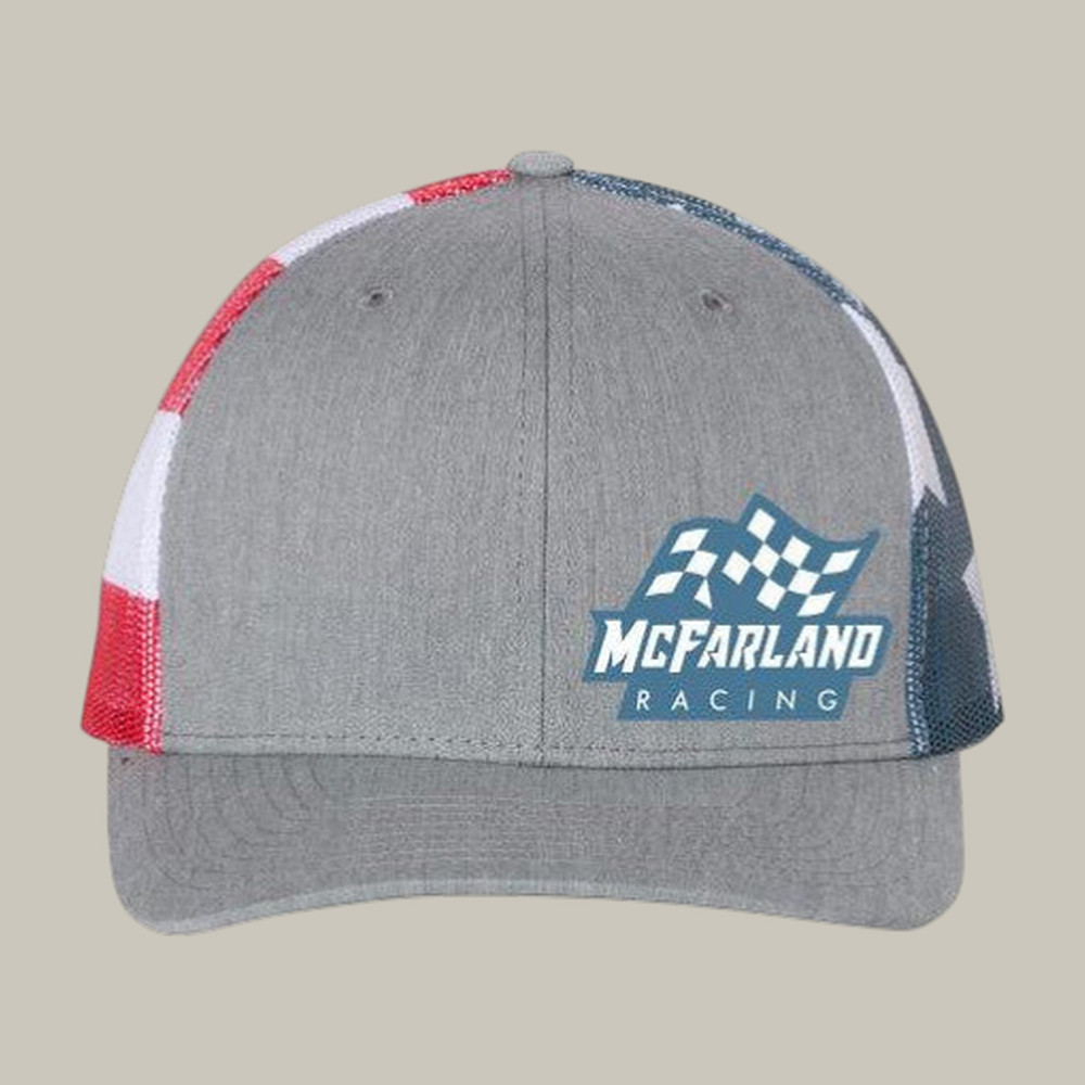 Red White And Blue Racing Hat Cleetus McFarland Cap Good Gift For Racer Fans
