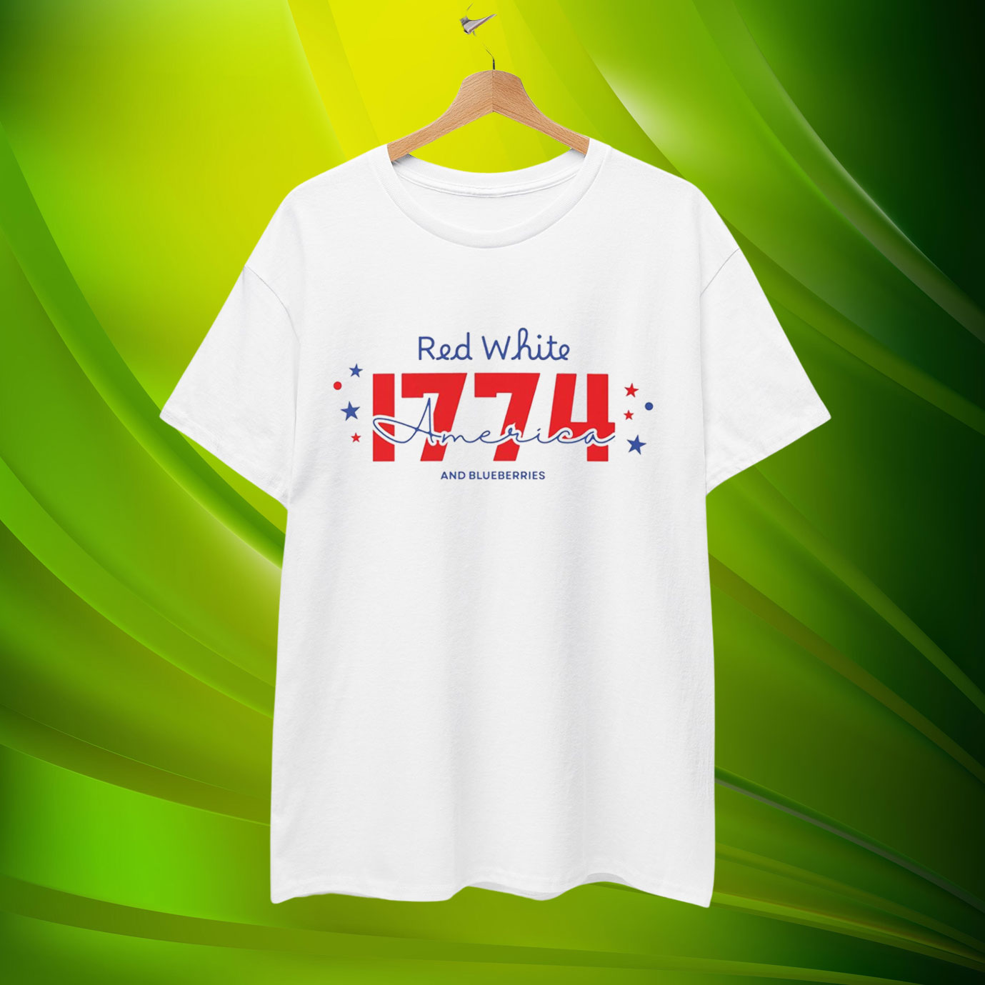 Red White And Blueberries America 1774 T-Shirt