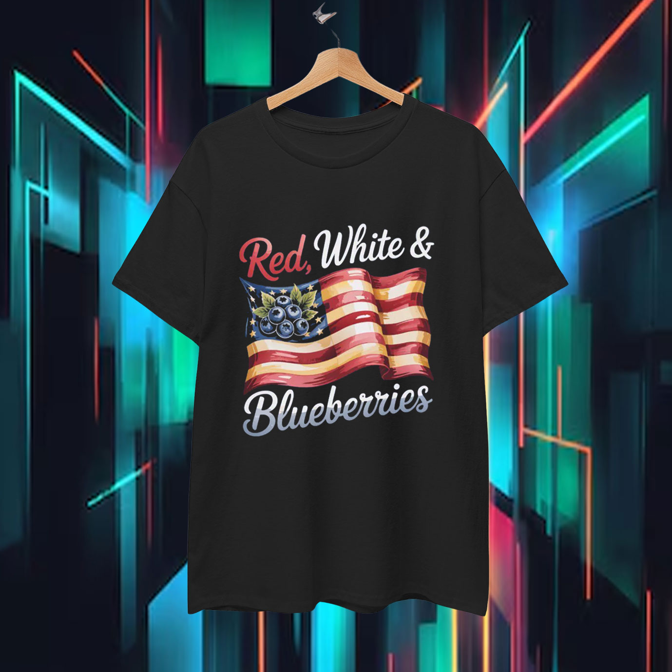 Red White And  Blueberries America Unisex T-Shirt