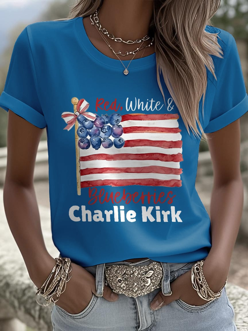 Red White And Blueberries Blue T-Shirt Freedom CK 1993 2025 Tribute Liberty Wear Merch