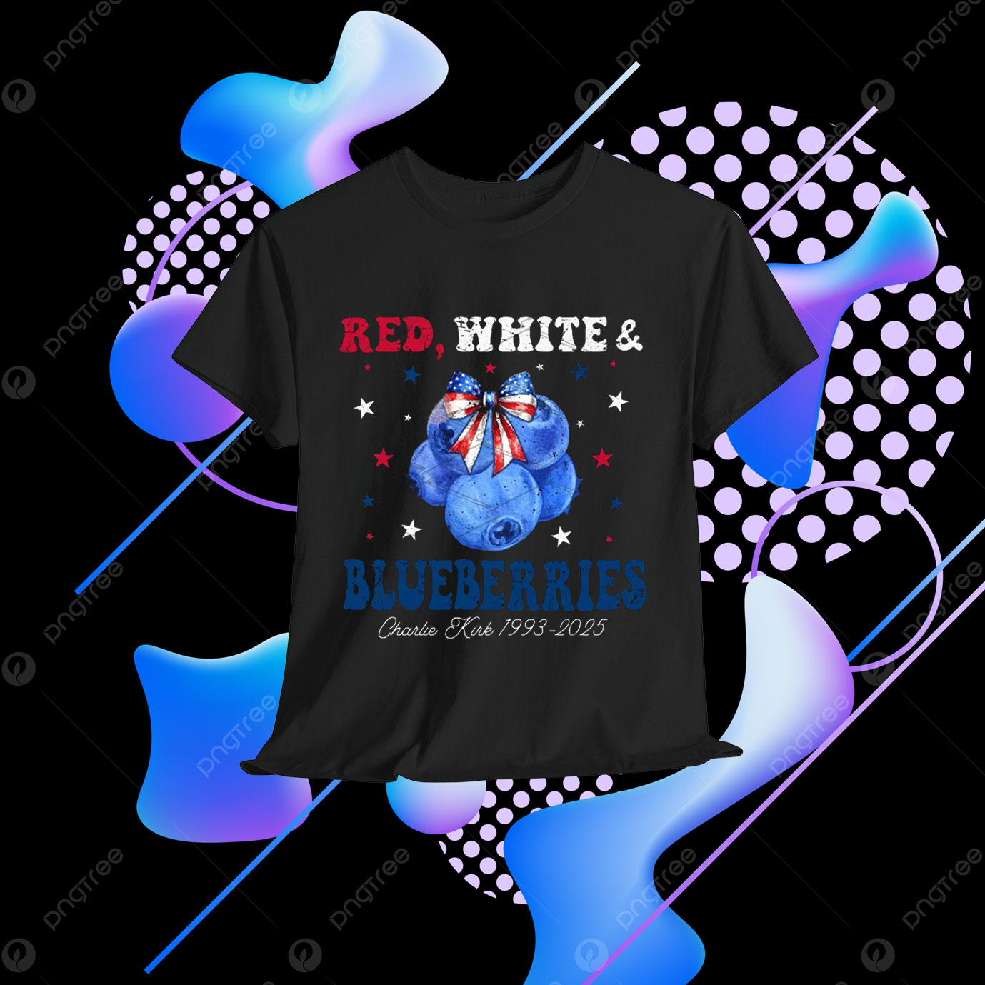 Red White and Blueberries Charlie Kirk Shirt