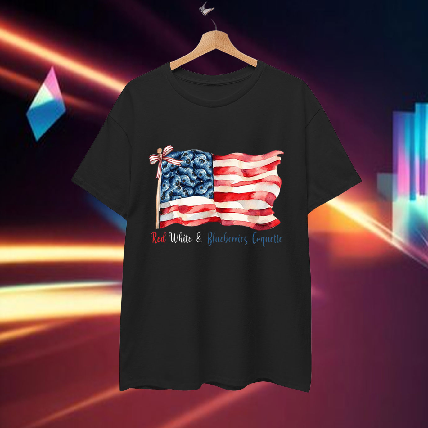 Red White And  Blueberries Coquette T-Shirt