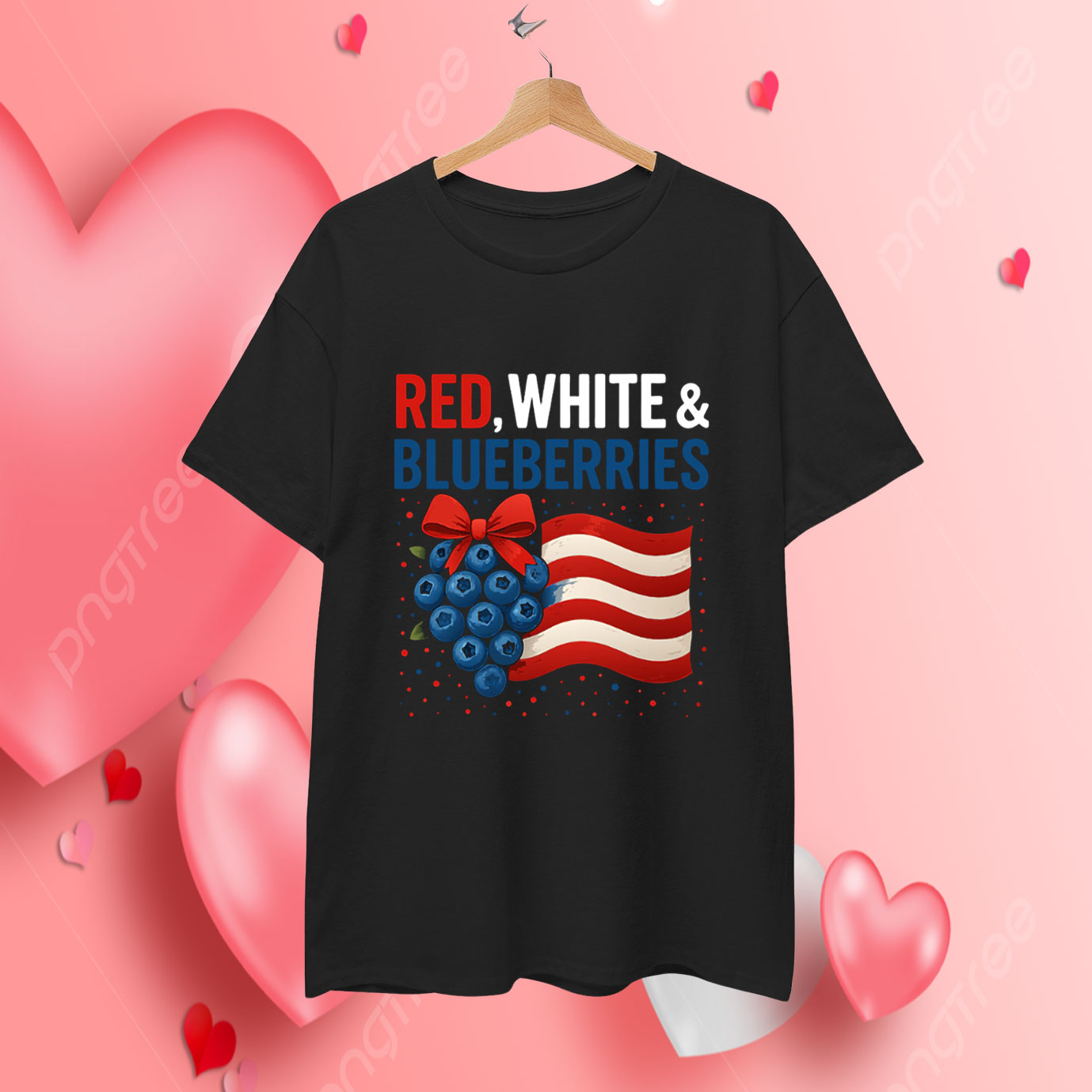 Red White And Blueberries Hiking Lover T-Shirt