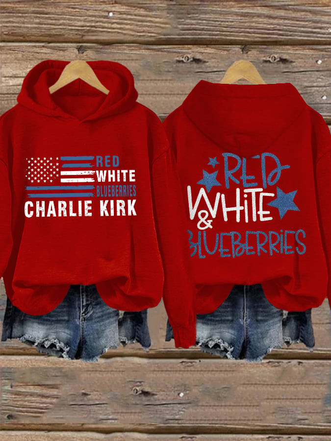 Red White And Blueberries Hoodie Blueberries Charlie Kirk Live Free Charlie Kirk Shirt
