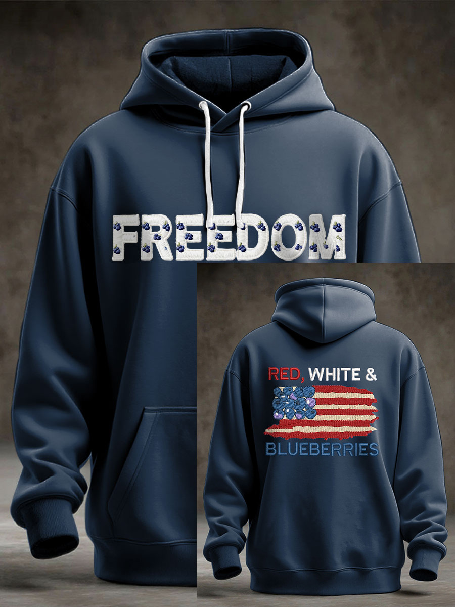 Red White And Blueberries Hoodie Freedom For Charlie Kirk 1993 2025 Best Charlie Kirk Merch
