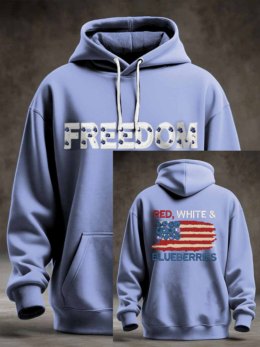Red White And Blueberries Hoodie Freedom For Charlie Kirk 1993 2025 Charlie Kirk Merch