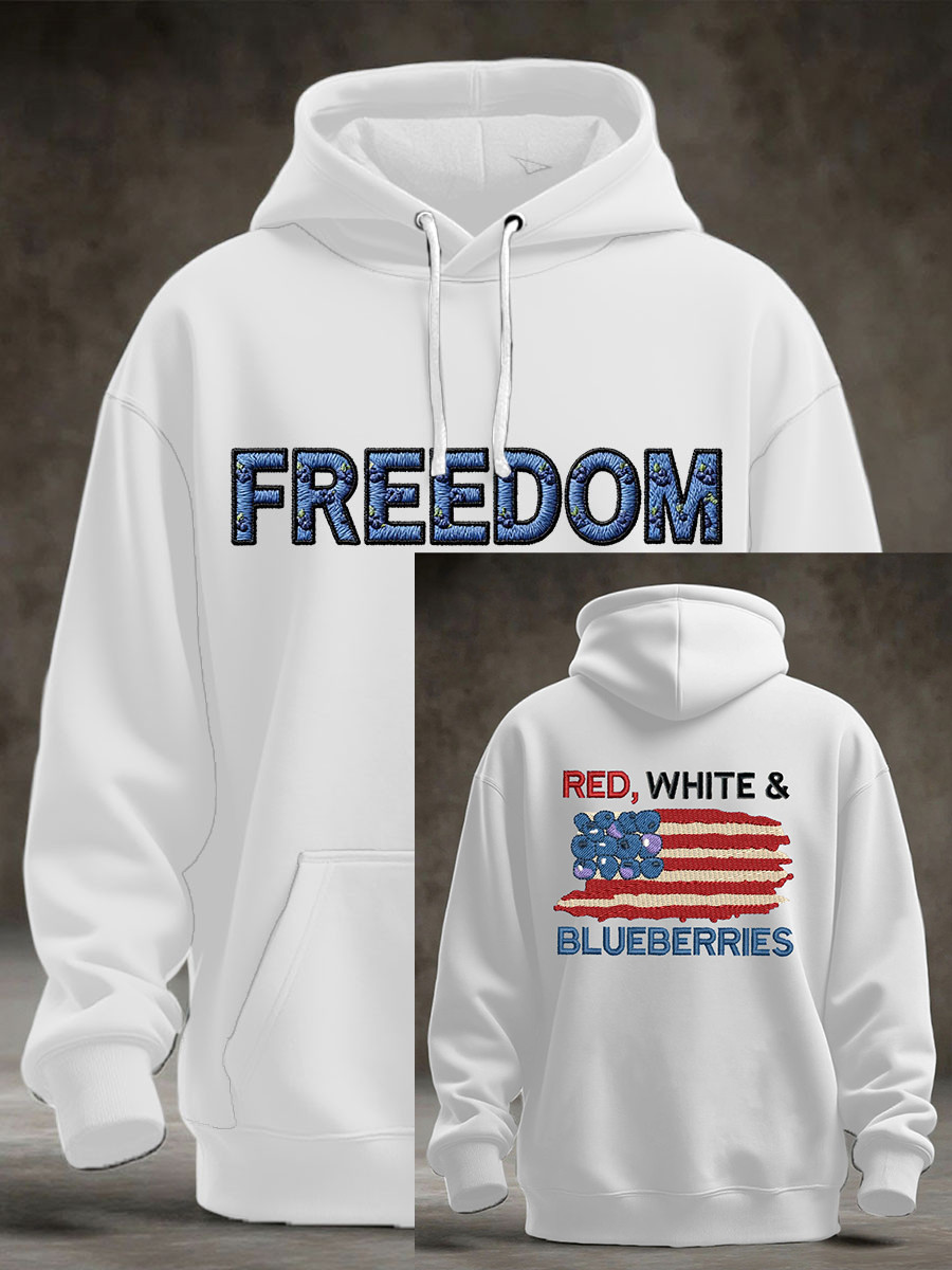 Red White And Blueberries Hoodie We The People 1993 2025 Tribute Charlie Kirk Merch
