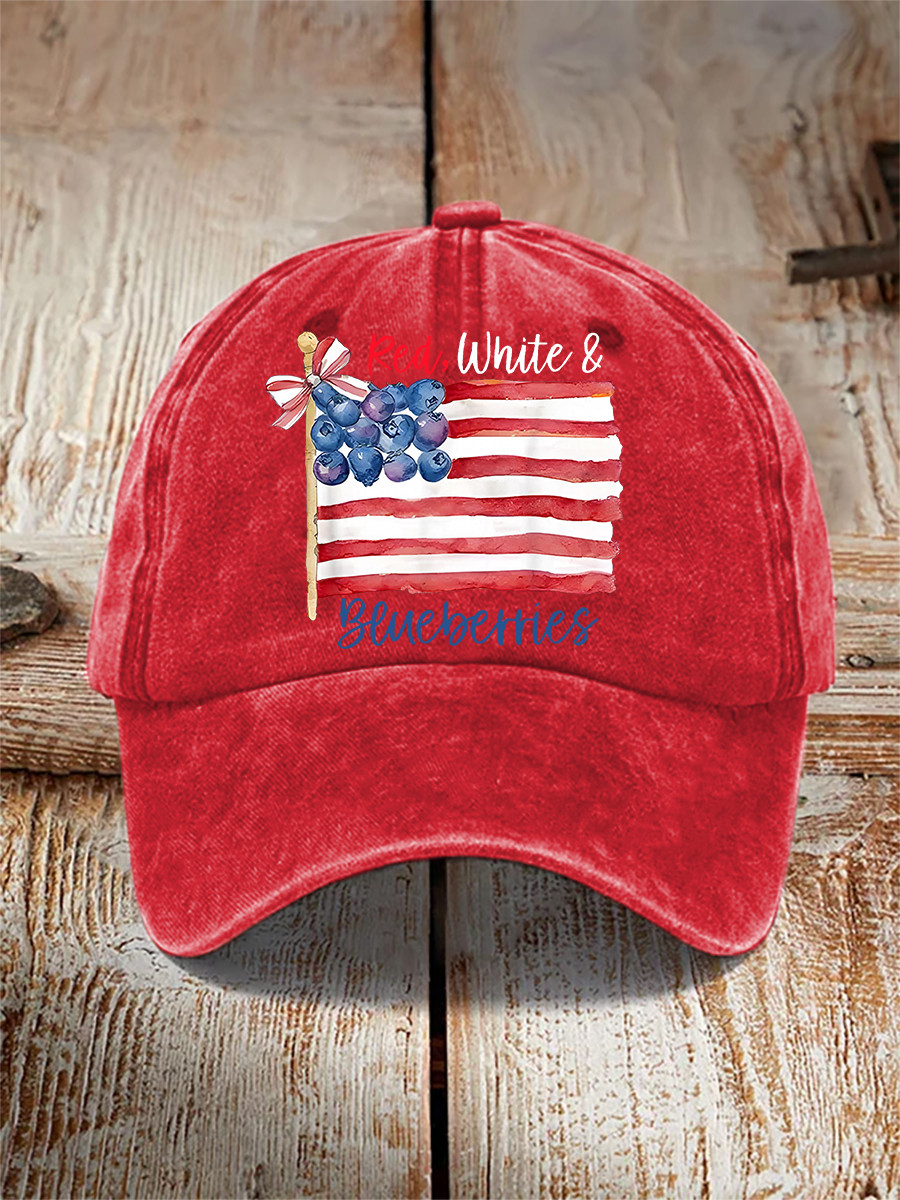 Red White And Blueberries Merch Hat Charlie Kirk Freedom RIP 1993 2025 Unique Baseball Cap