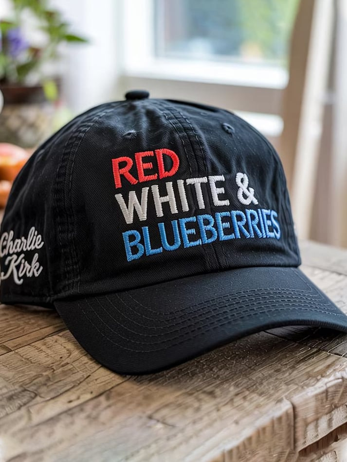 Red White And Blueberries Merch Hat R.I.P Charlie Kirk 47 TPUSA Freedom Baseball Cap