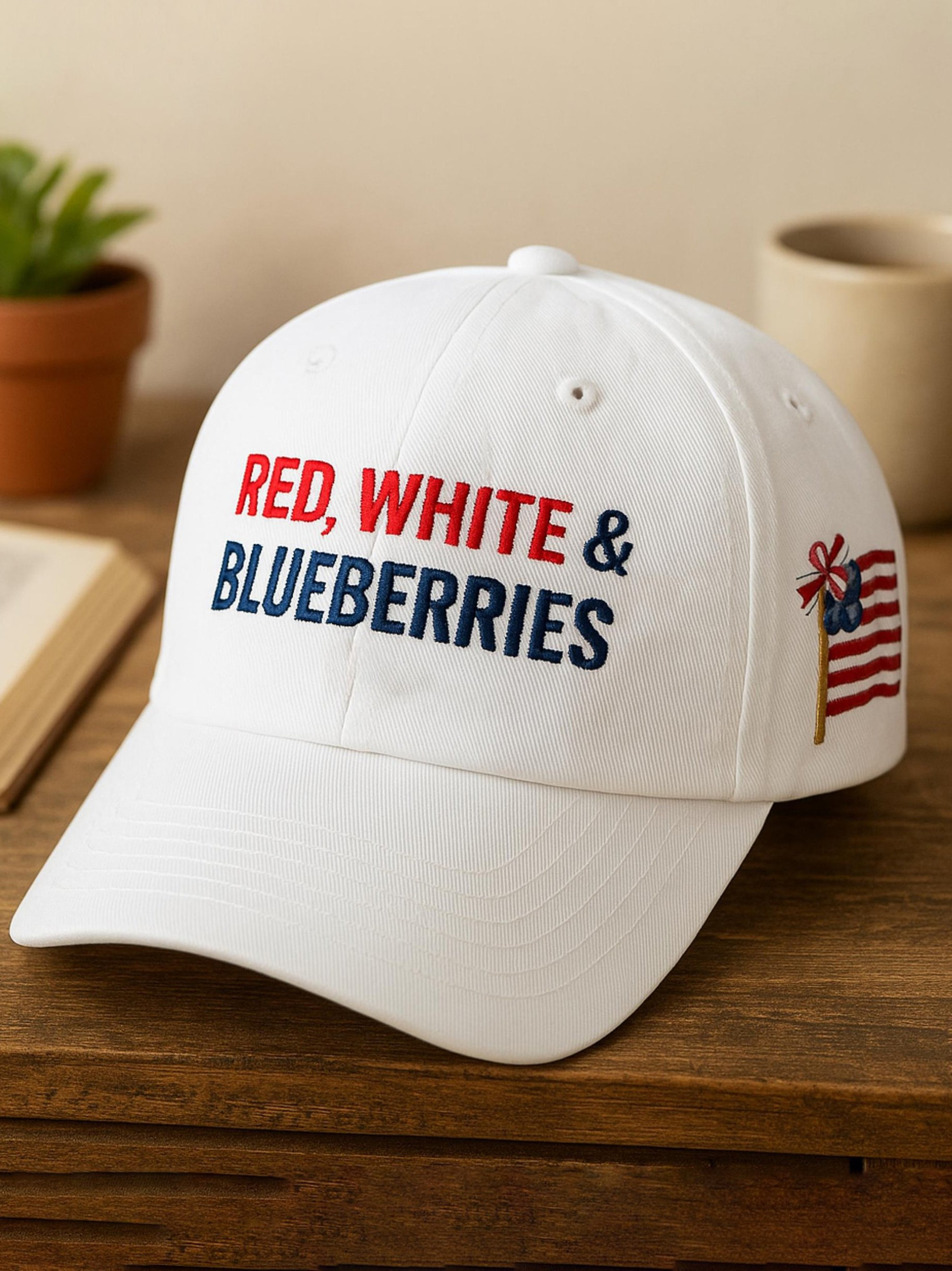 Red White And Blueberries Merch Hat Unique Live Free Charlie Kirk Cap