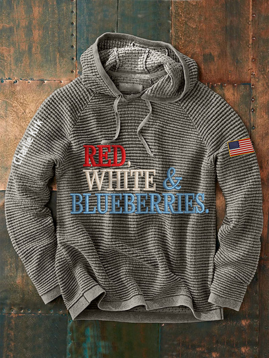 Red White And Blueberries Merch Hoodie USA Freedom A True Patriot 1993 2025 Cool Apparel
