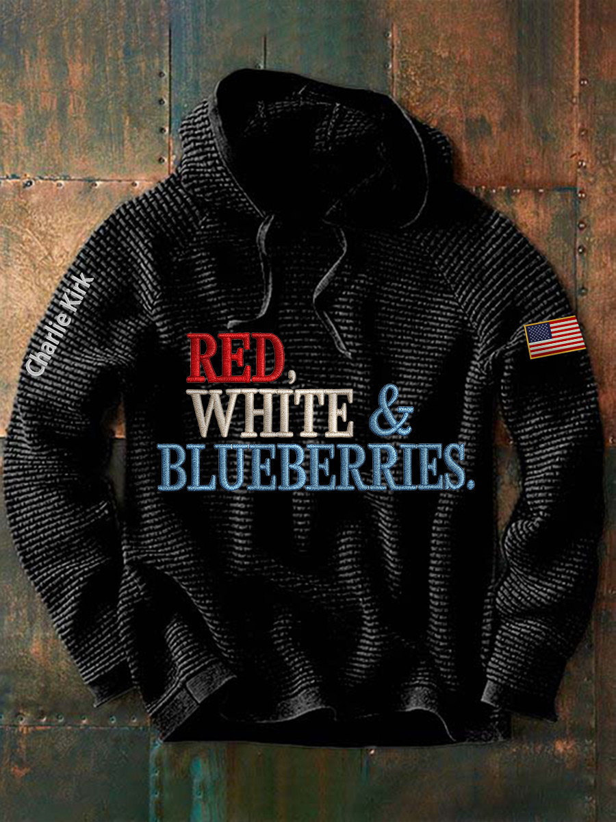 Red White And Blueberries Merch Hoodie USA Freedom A True Patriot 1993 2025 Unique Apparel