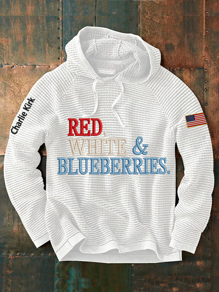 Red White And Blueberries Merch Hoodie USA Freedom A True Patriot 1993 2025 Unique Clothing