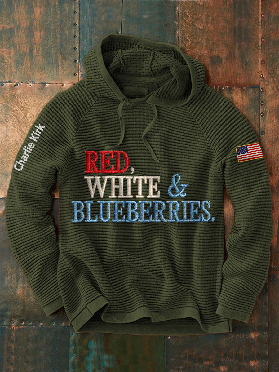 Red White And Blueberries Merch Hoodie USA Freedom A True Patriot 1993 2025 Unique Merch