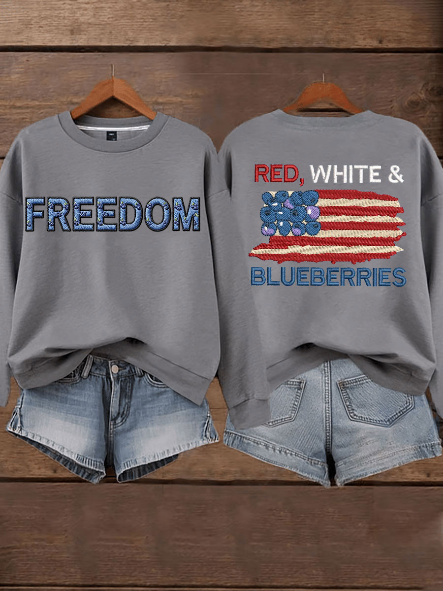 Red White And Blueberries Merch Sweatshirt Blueberry 2025 Budget From Heaven Above CK Ideas