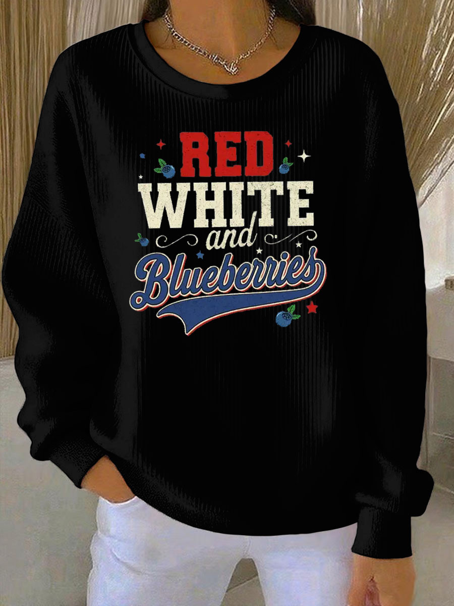 Red White And Blueberries Merch Sweatshirt Freedom A True Patriot 1993 2025 Unique Gifts