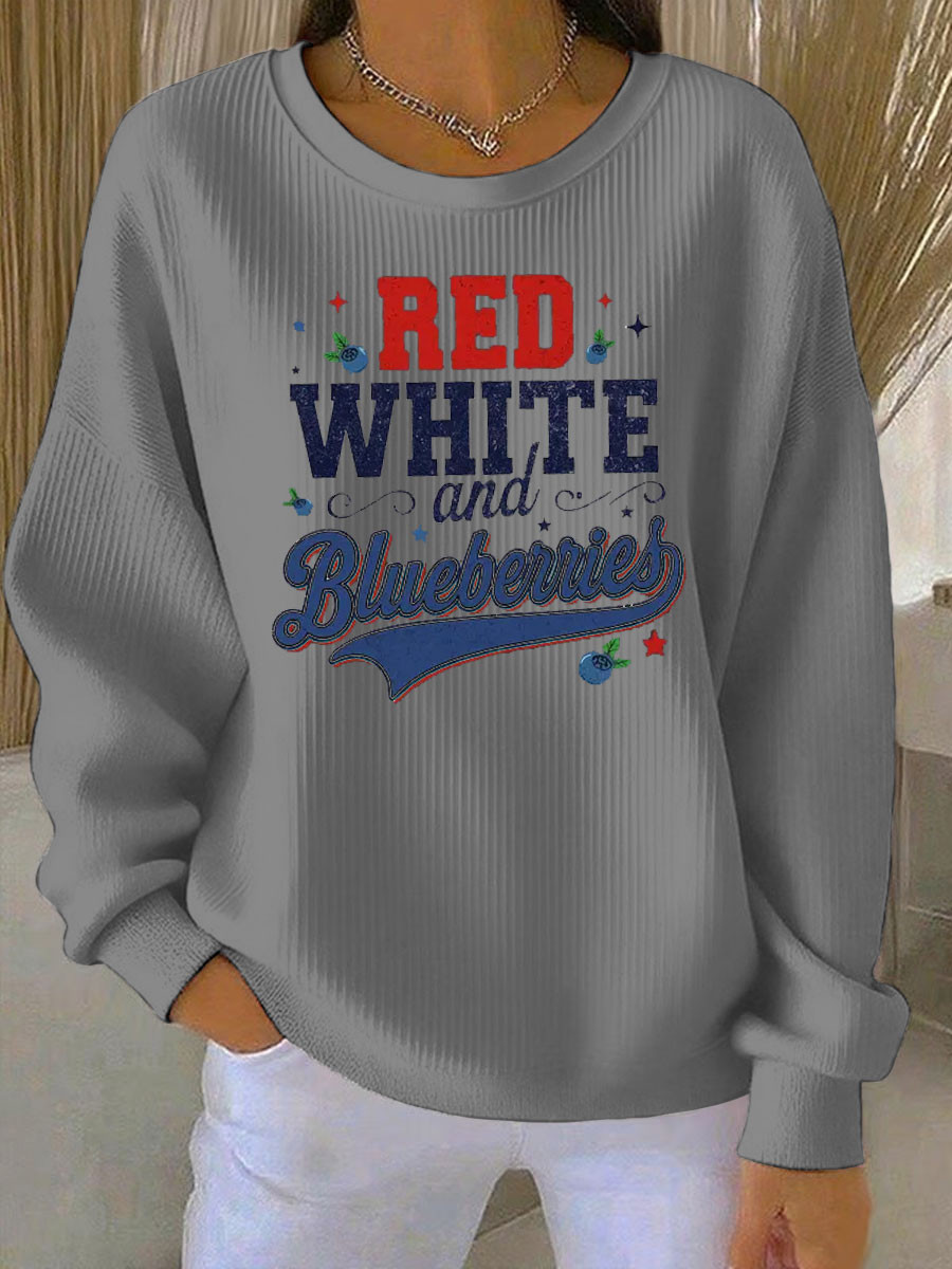 Red White And Blueberries Merch Sweatshirt Freedom A True Patriot 1993 2025 Unique Merch