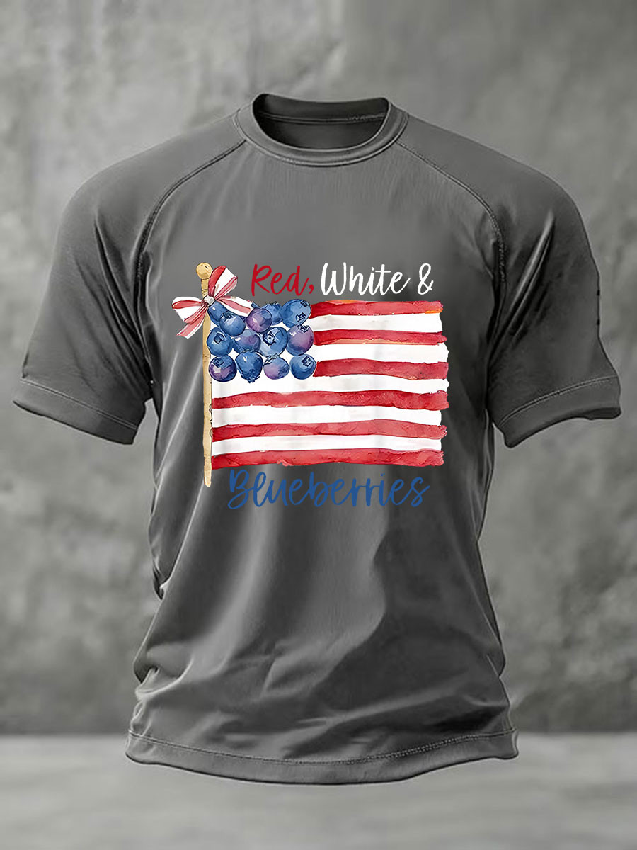 Red White And Blueberries Merch T-Shirt Charlie Kirk US Flag Best Tpusa Freedom Shirt