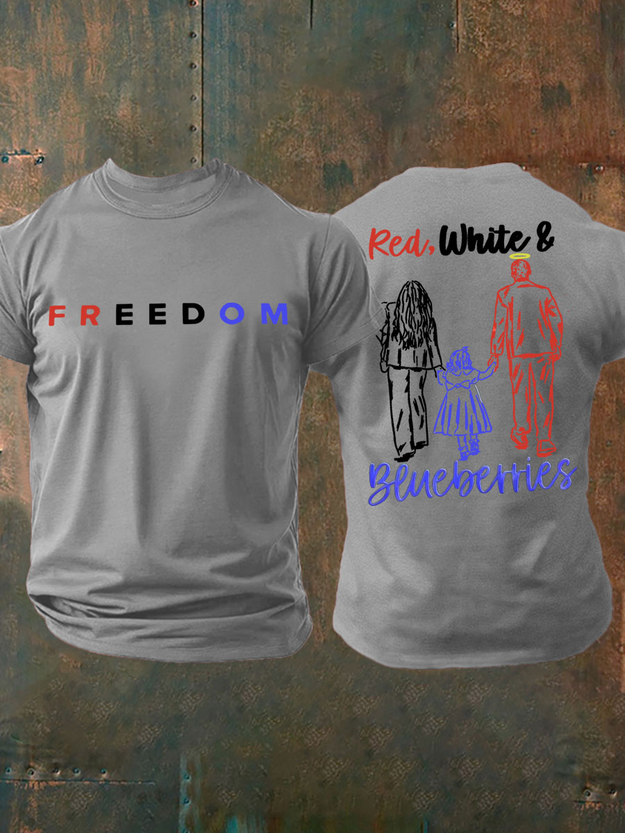 Red White And Blueberries Merch T-Shirt Charlie Kirk US Flag Best Tpusa Freedom Shirts