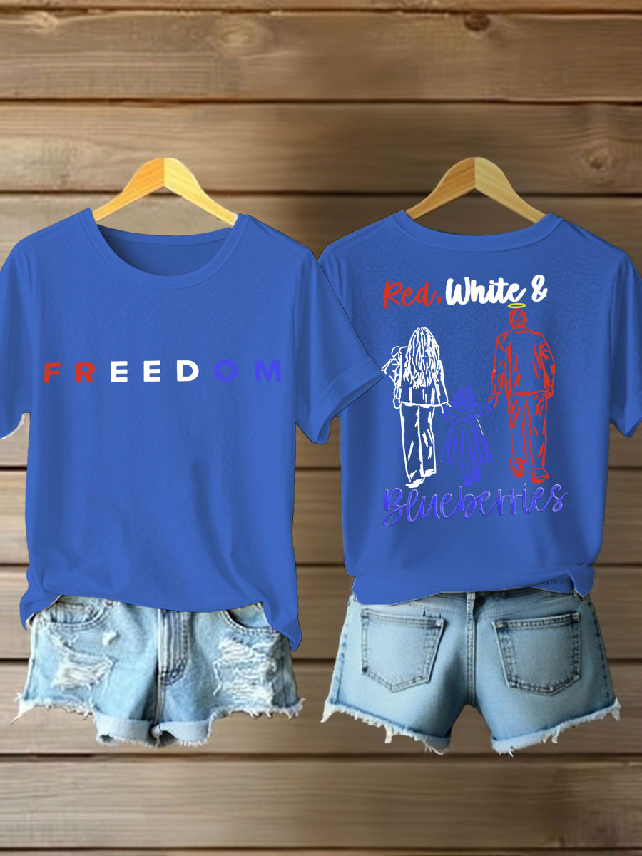 Red White And Blueberries Merch T-Shirt Charlie Kirk US Flag Unique Tpusa Freedom Shirt