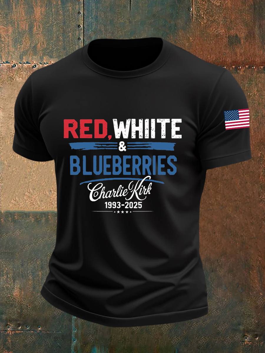 Red White And Blueberries Merch T-Shirt Freedom A True Patriot 1993 2025 Unique Merch