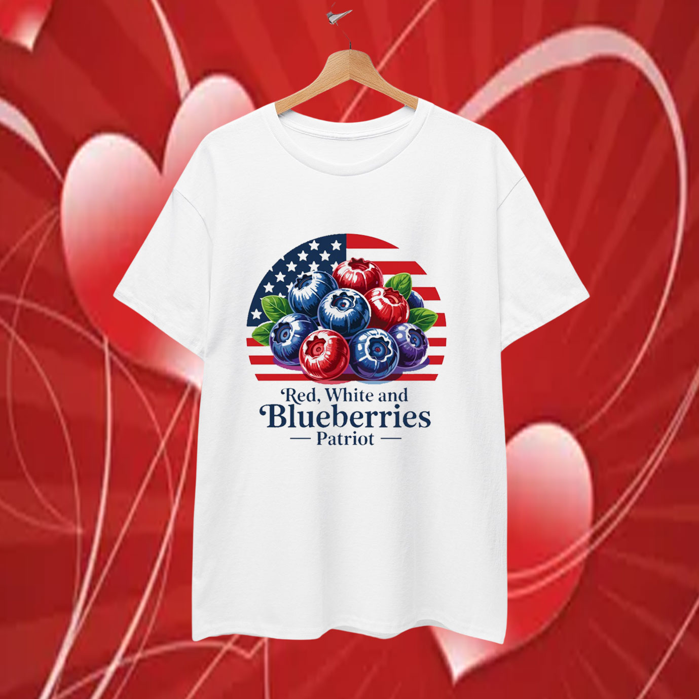 Red White and Blueberries Patriot T-Shirt
