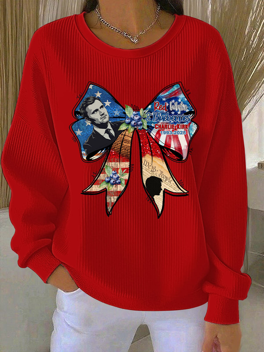 Red White And Blueberries Sweatshirt We The People 1993 2025 Tribute Charlie Kirk Gifts