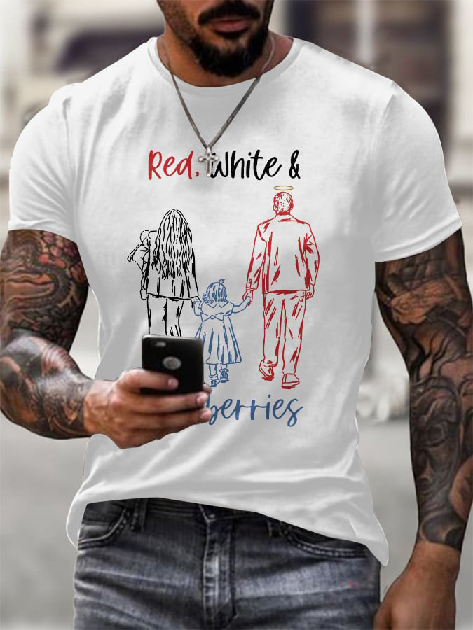 Red White And Blueberries T-Shirt Charlie Kirk Is Our Hero Proud Charlie Kirk Merchandise