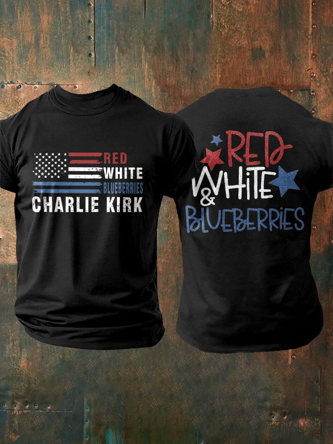 Red White And Blueberries T-Shirt Charlie Kirk USA Flag Charlie Kirk 47 Merchandise