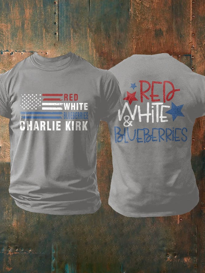 Red White And Blueberries T-Shirt Charlie Kirk USA Flag Charlie Kirk Merchandise