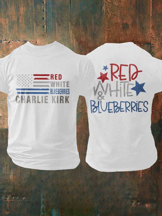 Red White And Blueberries T-Shirt Charlie Kirk USA I Am Charlie Kirk 47 Merch