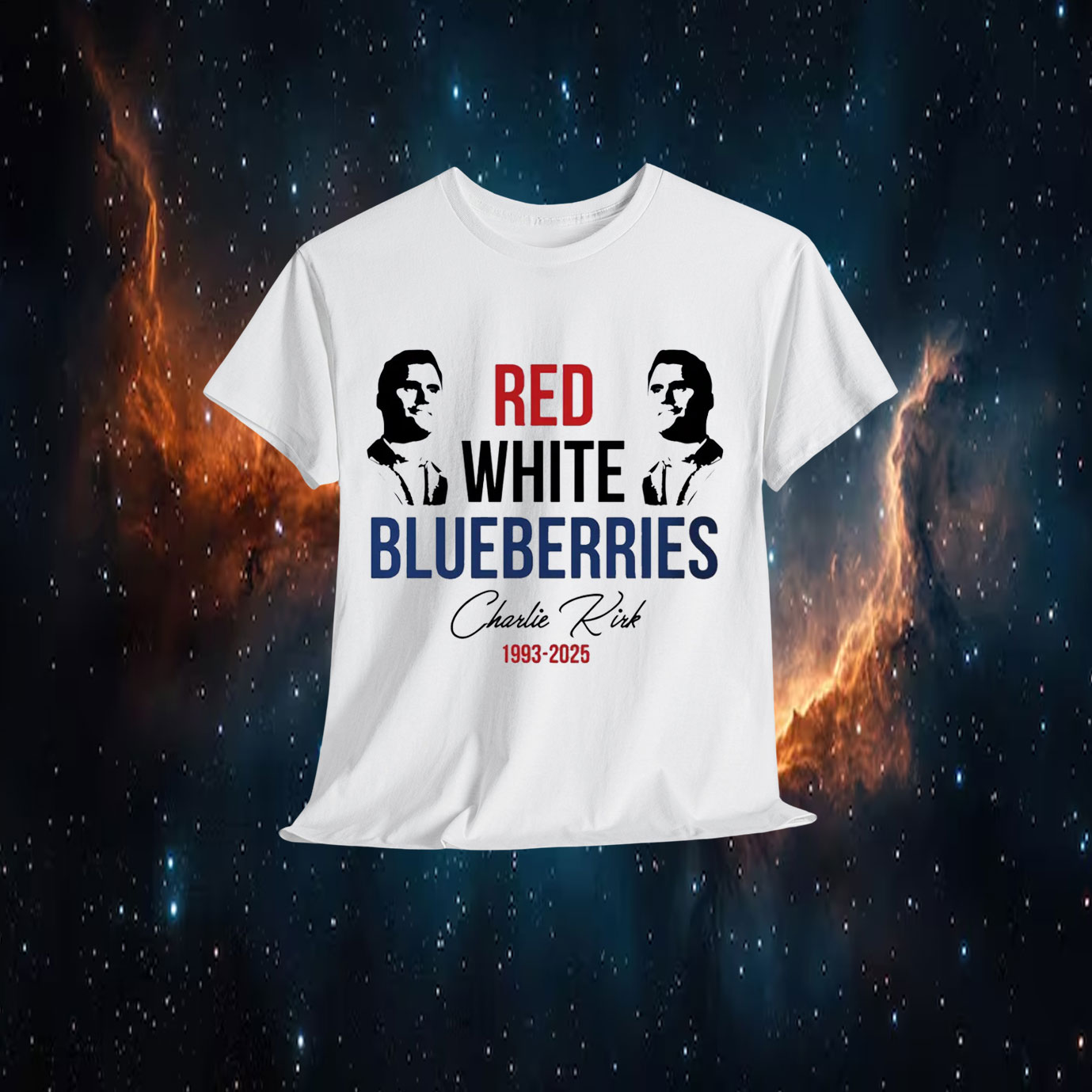 Red White Blueberries Charlie Kirk Unisex Shirts