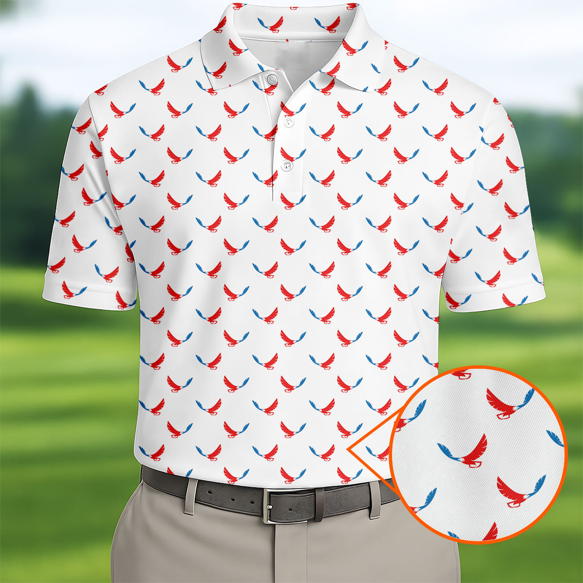 Red White Eagle Polo Shirt Men's Apparel Gift Ideas For Older Brother