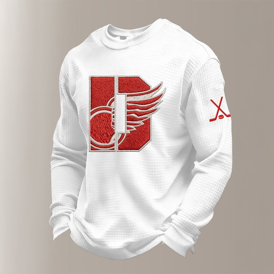 Red Wings Detroit Ice Hockey Long Sleeve Shirt Hockey Game Day Clothing Fans Gear