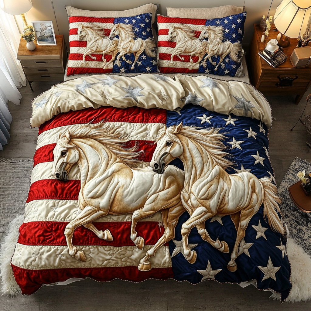 Redemption Horse Quilted Bedding Set Holiday Duvet Covers Cool Gifts For Horse Lovers