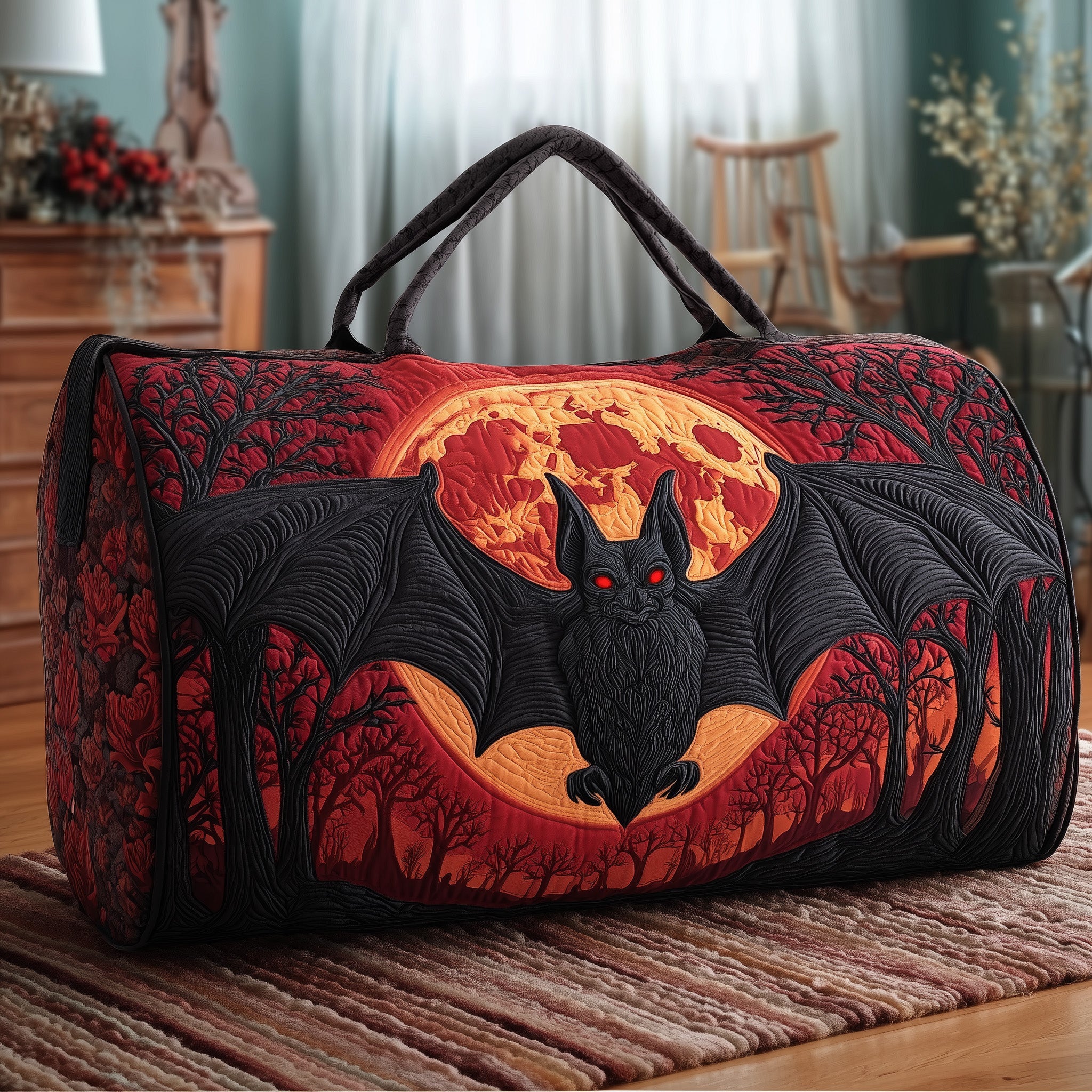 Redmoon Bat Quilted Duffle Bag Graduation Gift Idea