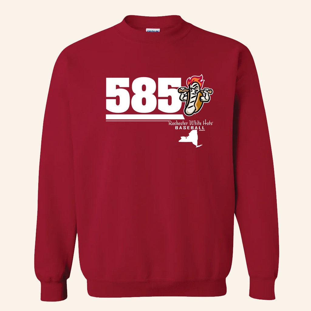 Redwings Merch Rochester White Hots Area Code Crewneck Sweatshirt Gifts For Him